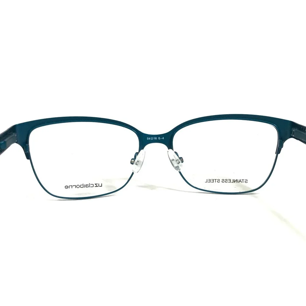 Liz Claiborne Eyeglasses Frames L643 0XL7 Brown Blue Square Cat Eye 54-16-135